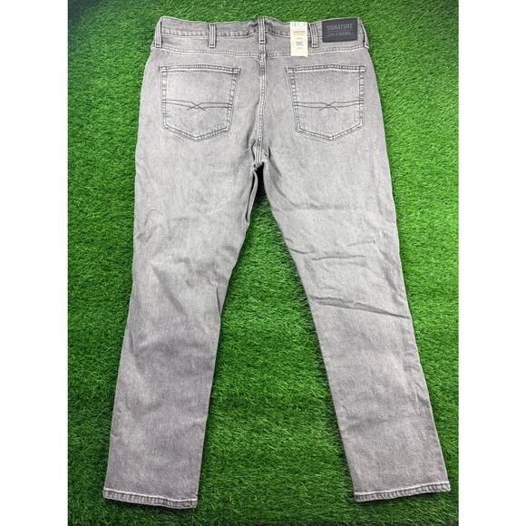 Levi Strauss Signature Slim Jeans Mens 40x30 Gray Denim Stretch Flex Comfort New - Picture 3 of 9